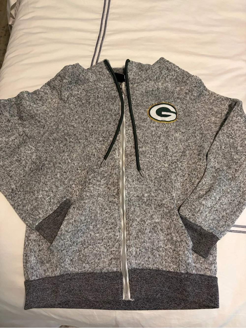 Gray Women’s Full-Zip Green Bay Packers Hoodie